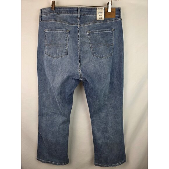 Denizen Levi's Women's Jeans Size 18 Blue Ultra High Rise Crop Flare Denim Pant - Picture 8 of 11
